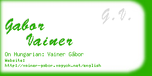 gabor vainer business card