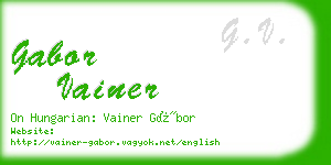 gabor vainer business card